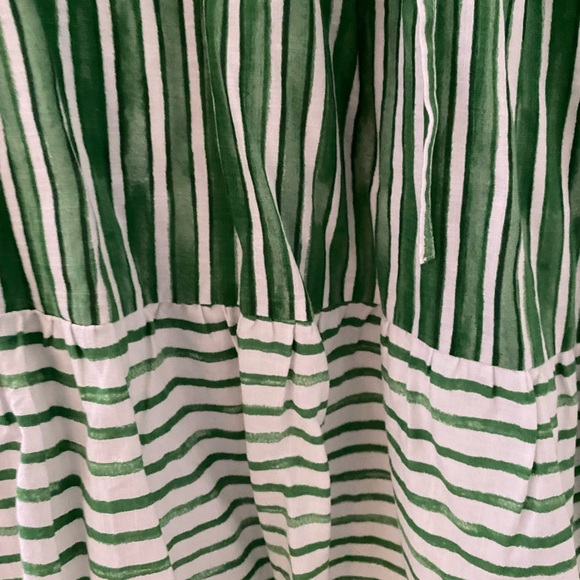 Loft Striped Tab Sleeve Button Flounce Dress - Picture 6 of 7